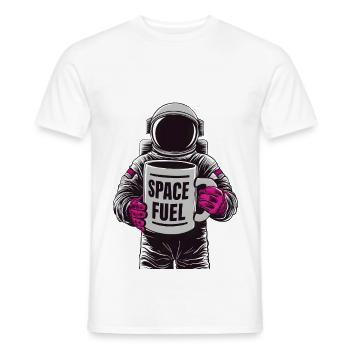 Space Fuel - Men's T-Shirt - white - Front - AI Model Male 178 dark (178cm)