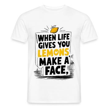 Make a Face - Männer T-Shirt - Weiß - Vorne - AI Model Male 178 dark (178cm)