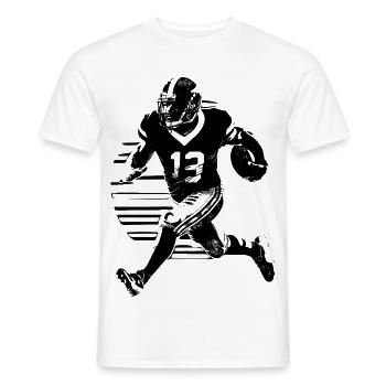 American Footballer - Men's T-Shirt - white - Front - AI Model Male 178 dark (178cm)