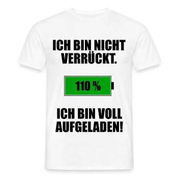 T-shirt « Je ne suis pas fou » - T-shirt homme - blanc - Devant - AI Model Male 178 dark (178cm)