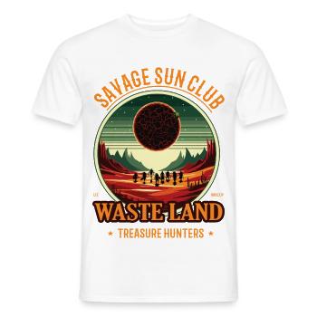 Ödland Schatzjäger Design – Fantasy Abenteuer - Männer T-Shirt - Weiß - Vorne - AI Model Male 178 dark (178cm)