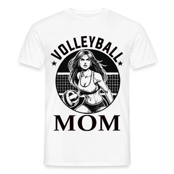 Conception de maman de volley-ball – Style bande dessinée japonaise - T-shirt homme - blanc - Devant - AI Model Male 178 dark (178cm)