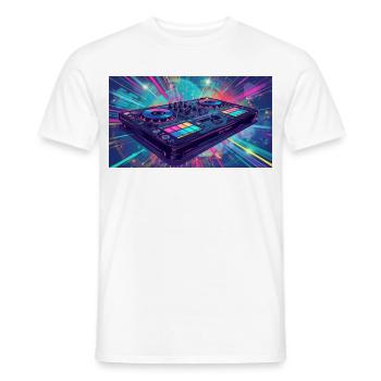 J’adore la musique - T-shirt homme - blanc - Devant - AI Model Male 178 dark (178cm)