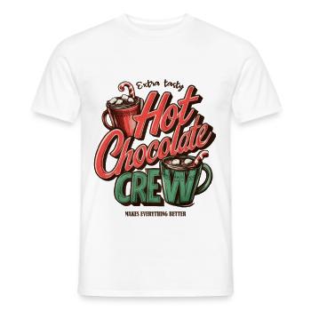 Hot Chocolate Crew - Männer T-Shirt - Weiß - Vorne - AI Model Male 178 dark (178cm)