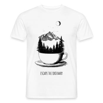 Évadez-vous de l’ordinaire - T-shirt homme - blanc - Devant - AI Model Male 178 dark (178cm)
