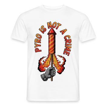 Pyro Ist Kein Verbrechen - Männer T-Shirt - Weiß - Vorne - AI Model Male 178 dark (178cm)