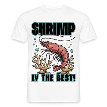 Humour Crevette Shrimply The Best - T-shirt homme - blanc - Devant - AI Model Male 178 dark (178cm)