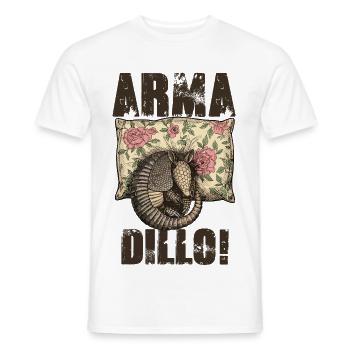 Gürteltier, Gürteltier, Vintage Ornate Gürteltier - Männer T-Shirt - Weiß - Vorne - AI Model Male 178 dark (178cm)