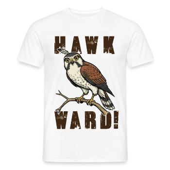 Vintage Hawkward Hawk Humor - Men's T-Shirt - white - Front - AI Model Male 178 dark (178cm)