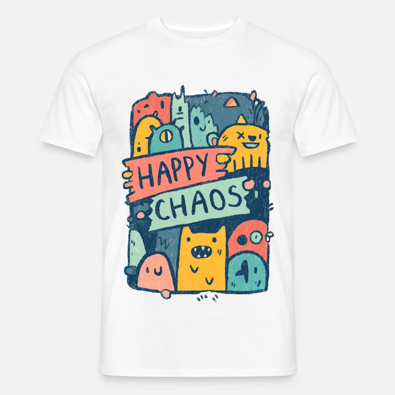 Buon Mostro del Caos - T-shirt uomo - bianco