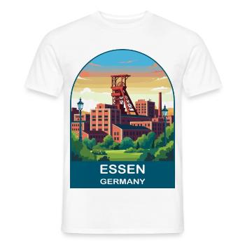 Essen, Deutschland, Zollverein Industriereise, Kunst - Männer T-Shirt - Weiß - Vorne - AI Model Male 178 dark (178cm)