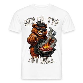 Geiler Typ Am Grill - Männer T-Shirt - Weiß - Vorne - AI Model Male 178 dark (178cm)