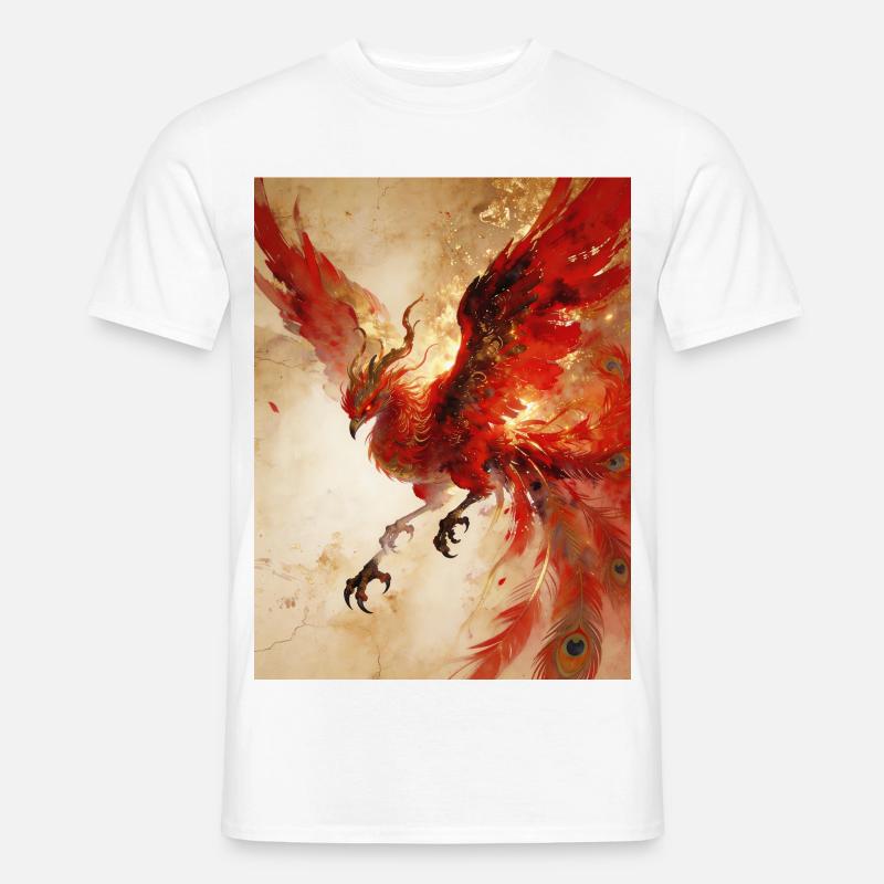 Der Phönix erhebt sich: Himmlischer Glanz - Männer T-Shirt - Weiß