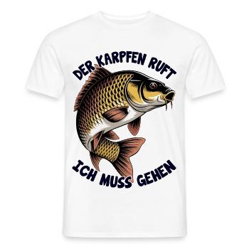 Karpfen Angeln - Männer T-Shirt - Weiß - Vorne - AI Model Male 178 dark (178cm)