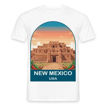 New Mexico USA Vintage-Reiseposter-Kunst - Männer T-Shirt - Weiß - Vorne - AI Model Male 178 dark (178cm)