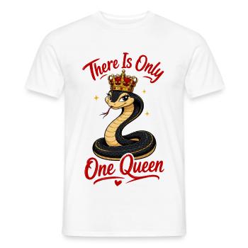 King Cobra : La seule reine - T-shirt homme - blanc - Devant - AI Model Male 178 dark (178cm)