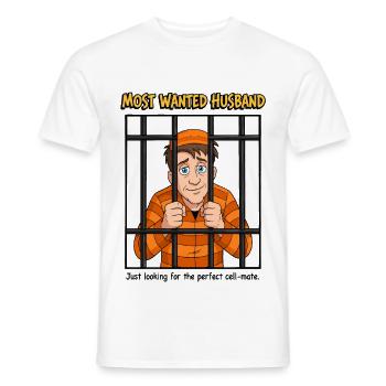 The Most Wanted Husband - Men's T-Shirt - white - Front - AI Model Male 178 dark (178cm)