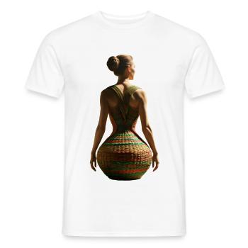 Basket Weave Sunset Dress - Men's T-Shirt - white - Front - AI Model Male 178 dark (178cm)