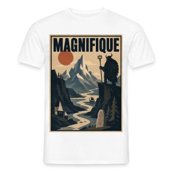Magnifique – Gallischer Wächter - Männer T-Shirt - Weiß - Vorne - AI Model Male 178 dark (178cm)