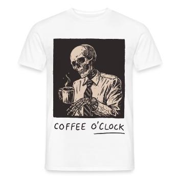 Heure du café - T-shirt homme - blanc - Devant - AI Model Male 178 dark (178cm)