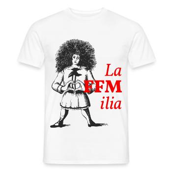 La FFMilia – Struwwelpeter Frankfurt - Männer T-Shirt - Weiß - Vorne - AI Model Male 178 dark (178cm)