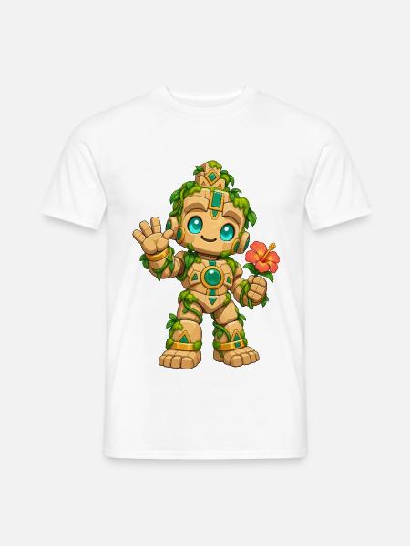 Dschungel-Golem Hibiskus - Männer T-Shirt - Weiß