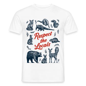 Respekt vor Tieren! - Männer T-Shirt - Weiß - Vorne - AI Model Male 178 dark (178cm)