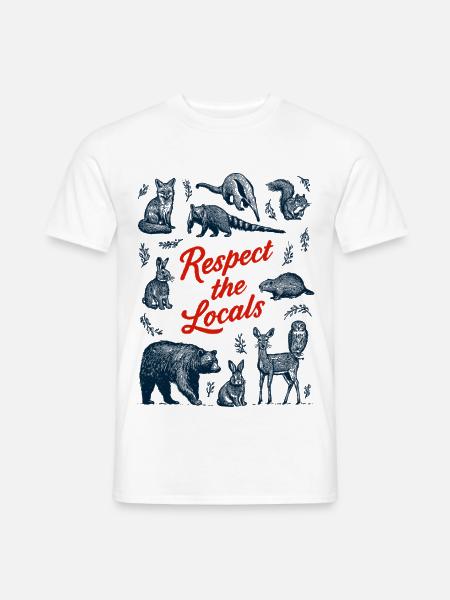 Respekt vor Tieren! - Männer T-Shirt - Weiß