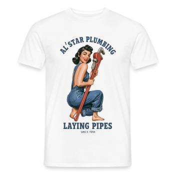 Al'star plumbing - Männer T-Shirt - Weiß - Vorne - AI Model Male 178 dark (178cm)