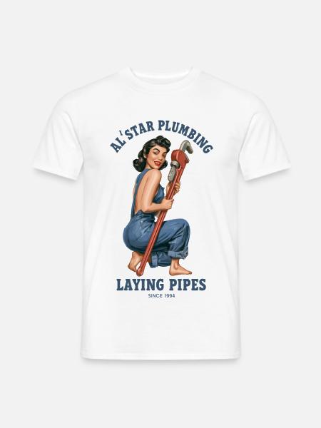 Al'star plumbing - Männer T-Shirt - Weiß