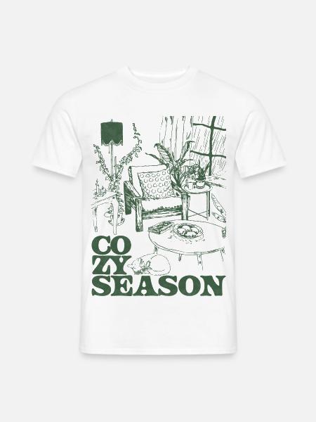 GEMÜTLICHE SAISON - Männer T-Shirt - Weiß
