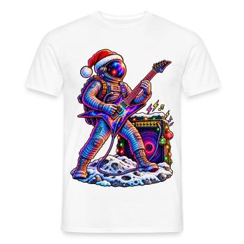 KOSMISCHER ROCKER | Santas lautester Helfer - Männer T-Shirt - Weiß - Vorne - AI Model Male 178 dark (178cm)