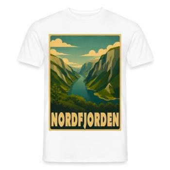Nordfjorden Fjord Norwegen - Männer T-Shirt - Weiß - Vorne - AI Model Male 178 dark (178cm)