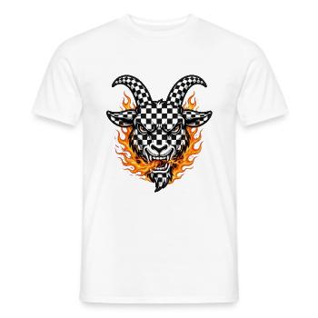 Racing Fire Goat 2027 - Checkered  - Männer T-Shirt - Weiß - Vorne - AI Model Male 178 dark (178cm)