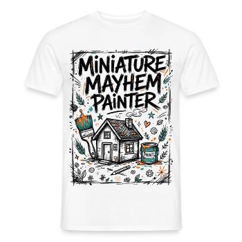 Miniaturen bemalen – Miniature Mayhem Painter - Männer T-Shirt - Weiß - Vorne - AI Model Male 178 dark (178cm)