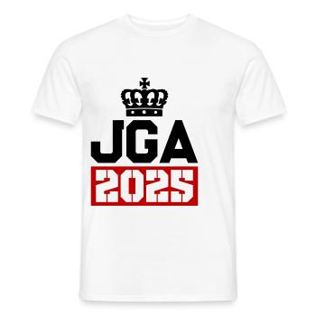 Jga 2025 Enterrement de vie de garçon - T-shirt homme - blanc - Devant - AI Model Male 178 dark (178cm)