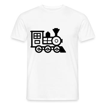 locomotive - Men's T-Shirt - white - Front - AI Model Male 178 dark (178cm)