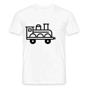 locomotive - Men's T-Shirt - white - Front - AI Model Male 178 dark (178cm)