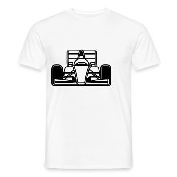 Rennwagen - Männer T-Shirt - Weiß - Vorne - AI Model Male 178 dark (178cm)