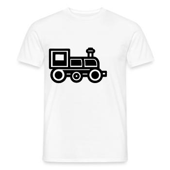 locomotive - Men's T-Shirt - white - Front - AI Model Male 178 dark (178cm)
