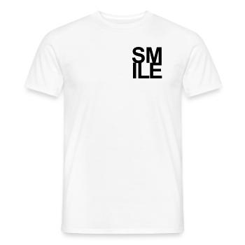 SMILE - Männer T-Shirt - Weiß - Vorne - AI Model Male 178 dark (178cm)