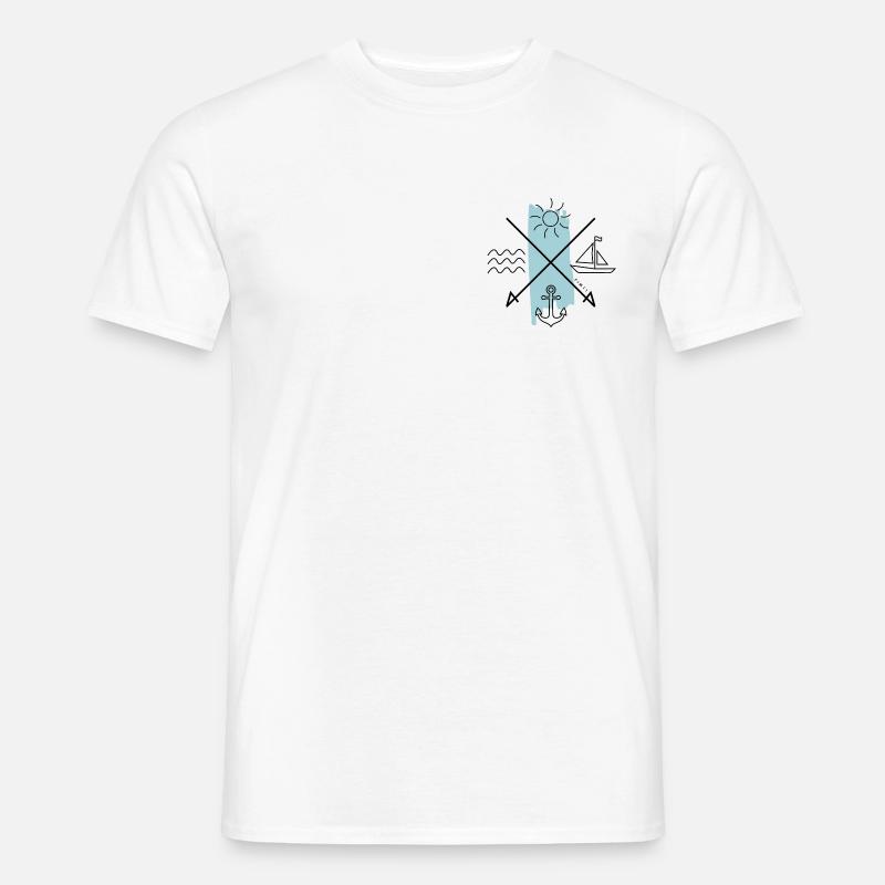 Meer (farbig) - Männer T-Shirt - Weiß