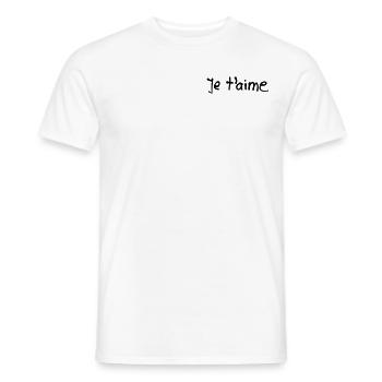 Je t'aime - Ich liebe Dich - Männer T-Shirt - Weiß - Vorne - AI Model Male 178 dark (178cm)