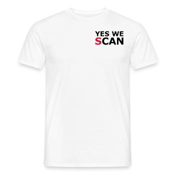 Yes we (s)can - Männer T-Shirt - Weiß - Vorne - AI Model Male 178 dark (178cm)