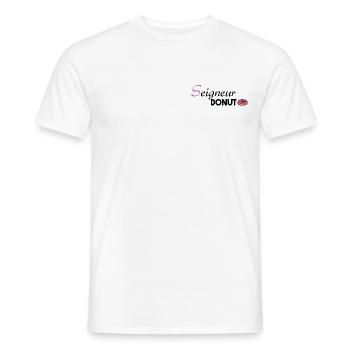 Seigneur Donut - T-shirt homme - blanc - Devant - AI Model Male 178 dark (178cm)