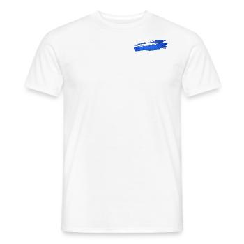 Blue Stripe / Brush Stroke - Men's T-Shirt - white - Front - AI Model Male 178 dark (178cm)