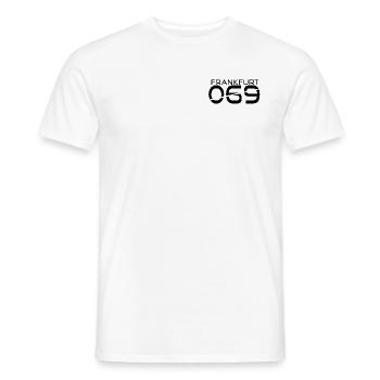 Frankfurt 069 Schwarz - Männer T-Shirt - Weiß - Vorne - AI Model Male 178 dark (178cm)