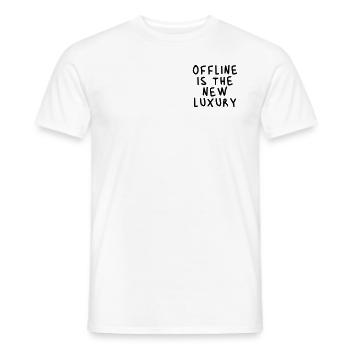 Offline is the new luxury - Männer T-Shirt - Weiß - Vorne - AI Model Male 178 dark (178cm)