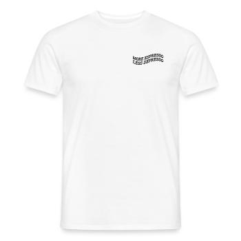 More Espresso Less Depresso - Men's T-Shirt - white - Front - AI Model Male 178 dark (178cm)