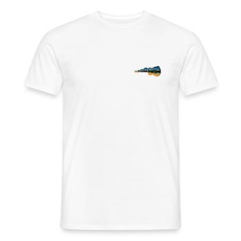 guitar/forest - Men's T-Shirt - white - Front - AI Model Male 178 dark (178cm)